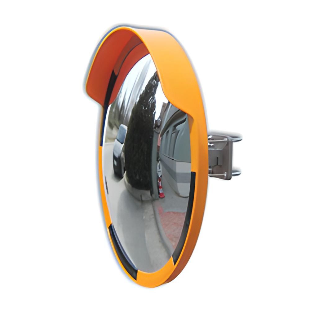 12228 TGA &ndash; MIROIR CONVEX JAUNE diam&egrave;tre 60 avec support de fixation en aluminium